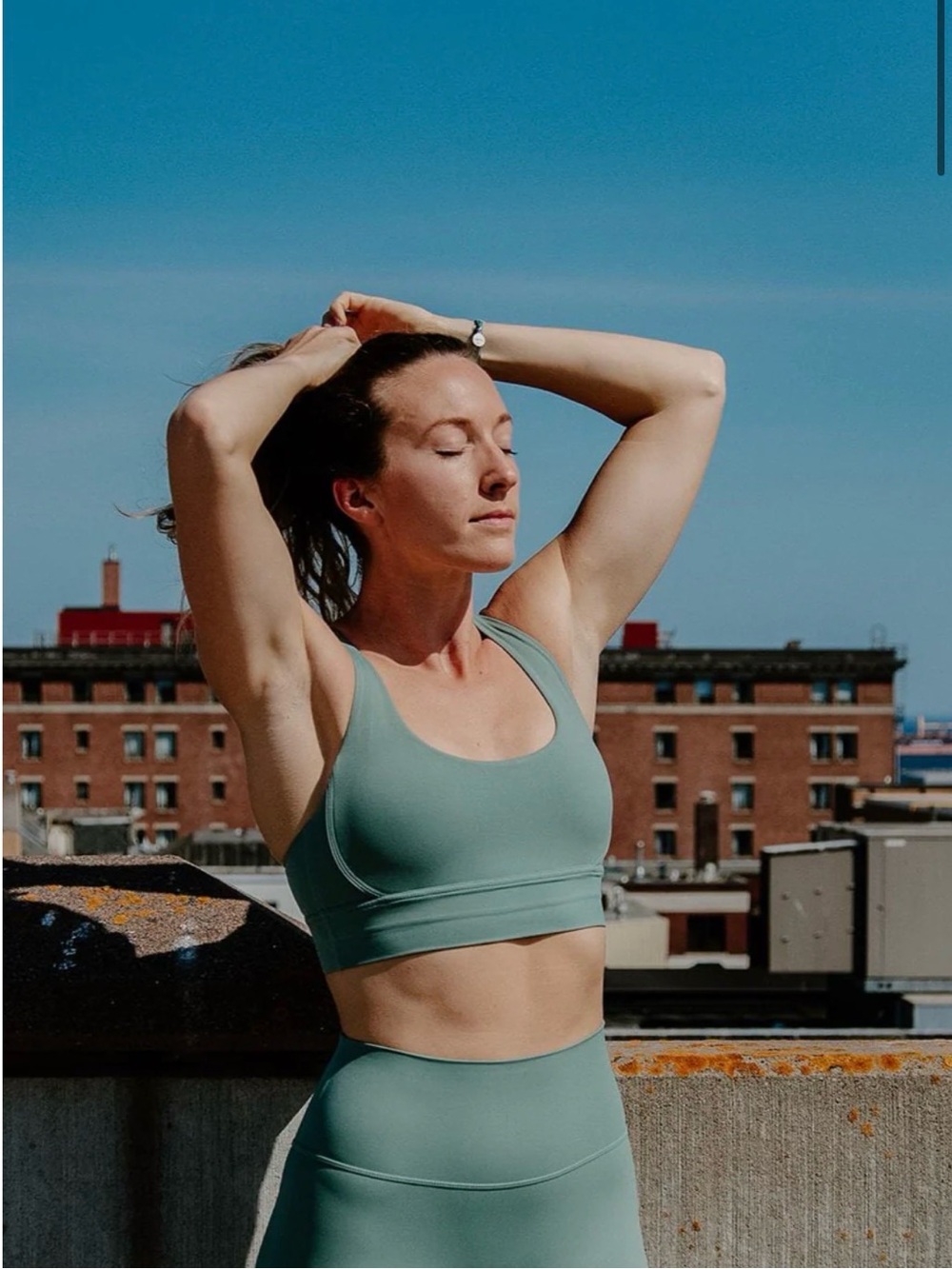 KWIK CO Mint Criss Cross Bra